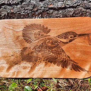 Kingfisher' wooden cutting board/charcuterie board