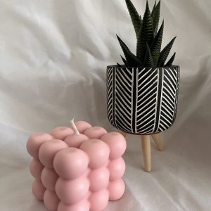 Pink Peony - Pink Large Bubble Soy Wax Candle