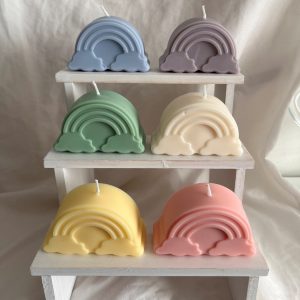 Rainbow Soy Wax Candle 6 pack assorted colours