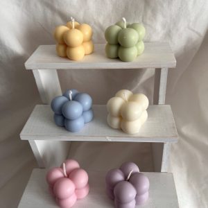 Small Bubble Soy Wax Candle - pack of 6 assorted