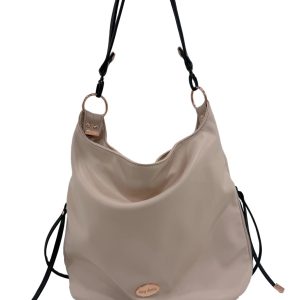 Blush and Black Elegant Slouchy Shoulder Bag