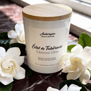 Tuberose Glow Soy Candle, 227 g.
