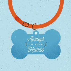 Always in our Hearts (Blue) - Pet Sympathy Card