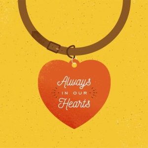 Always in our Hearts (Yellow) - Pet Sympathy Card