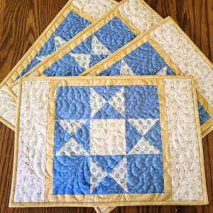 set of four quilted placemats