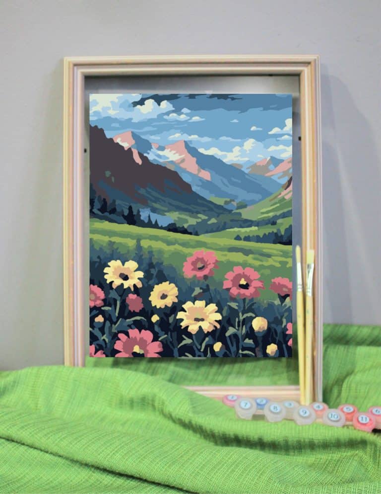 more calming field framed