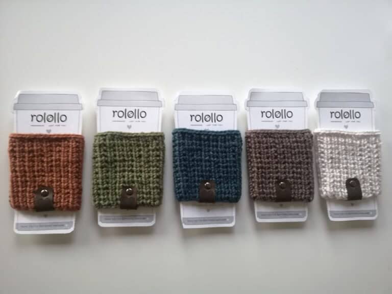 HandKnit Cup & Can Cozy–Reusable Coffee Sleeves