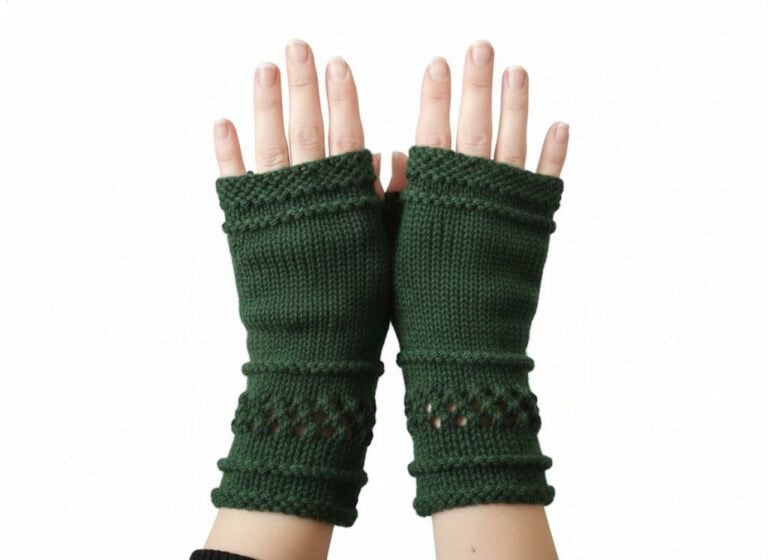 Hand Knit Fingerless Texting/Writing Gloves Mittens