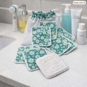 Facial Care, Handmade Reusable Face Wipes and Laundry Bag Set