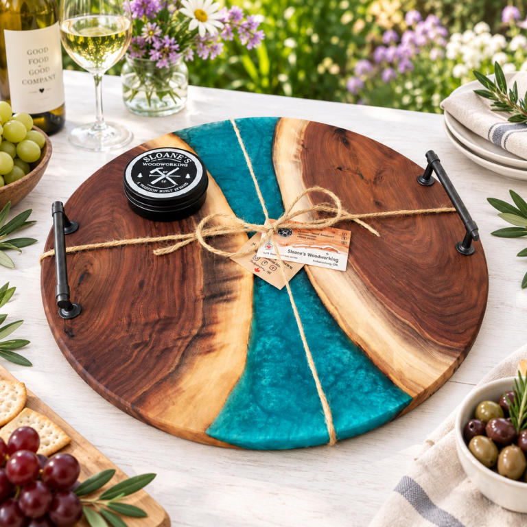 Bora Bora Resin Charcuterie Board Picnic