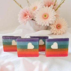 Personalized Rainbow Soap Wedding & Bridal Shower Favor, 120 g.