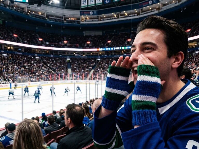 Blue Green White Fingerless Gloves - Unisex Hockey Fan Hand Warmers