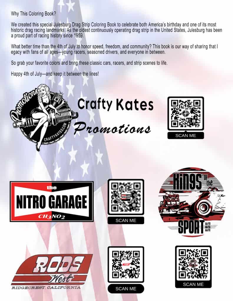 QR code stickers for promotional branding and marketing strategies in the automotive and motorsport industry.