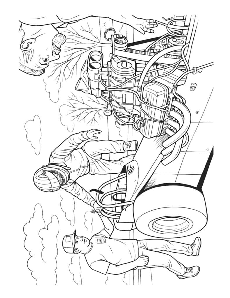 Engine repair technician working on car engine, troubleshooting and maintenance.