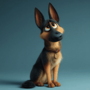 German shepherd looking cute