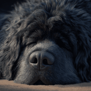 Cartoob-style_Newfoundland_dog_sleep