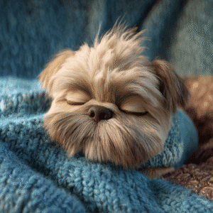 Cartoon-style_a_Shih_Tzu_curled_up_sleepng