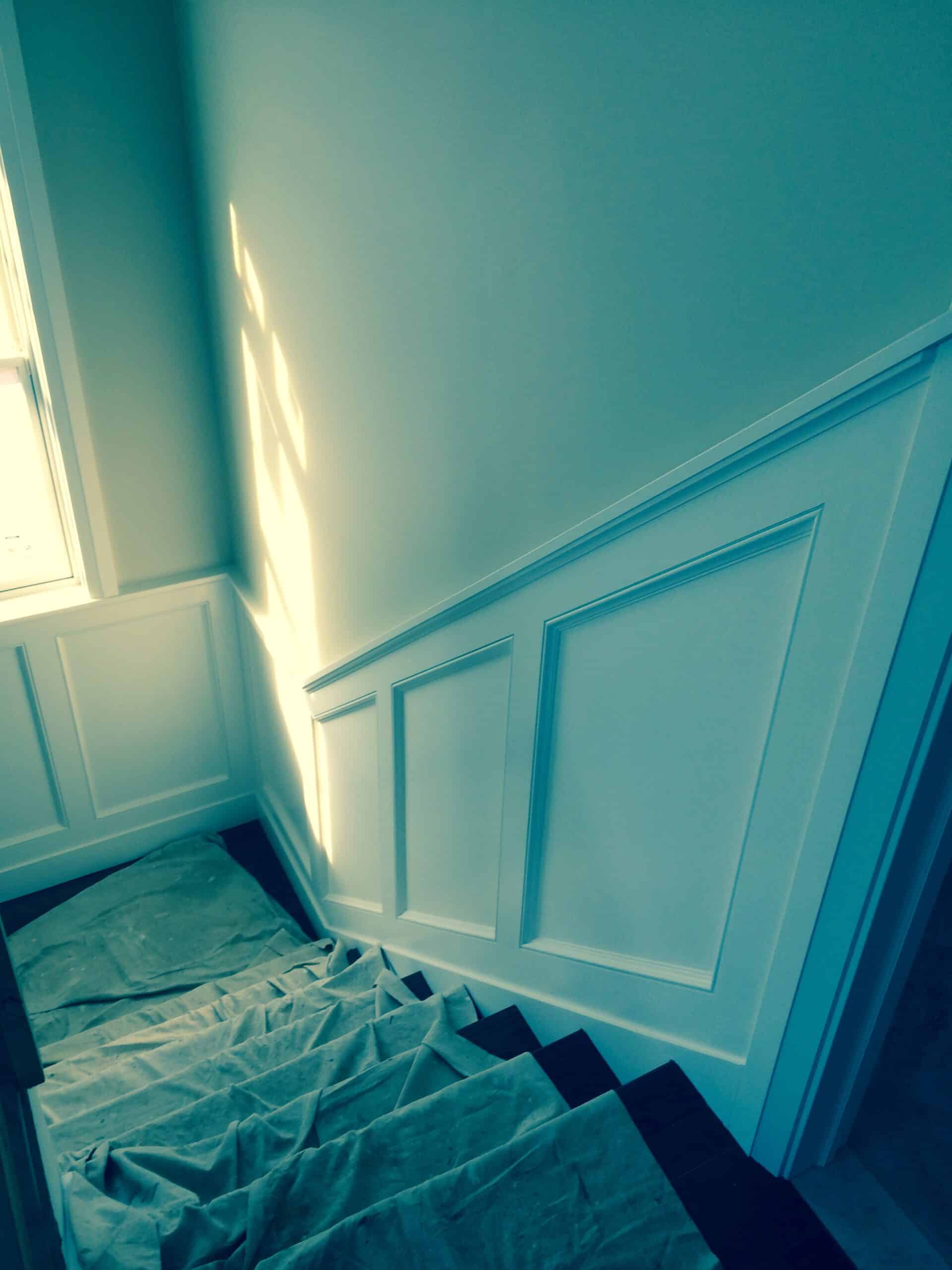 Custom millwork wainscoting in Woodbury NY by Creatively Done Homes Improvements