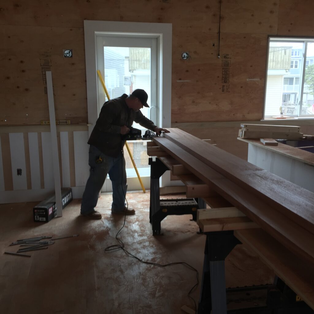Kevin from Creatively Done Homes Improvements Using a Domino Joiner to Build a Custom Mahogany Bar in Nassau County