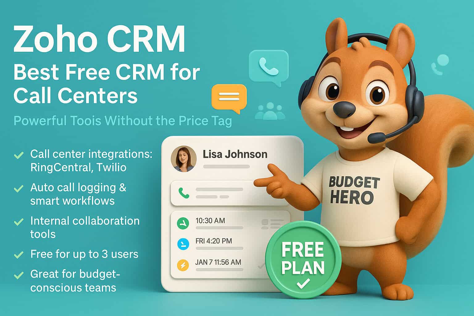 Zoho CRM – Best Free CRM for Call Centers