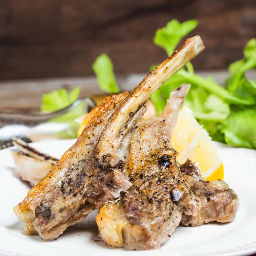 Succulent grilled lamb chops with Indian spices at Crown Indian Cuisine Windang. Perfect with salad and lemon.