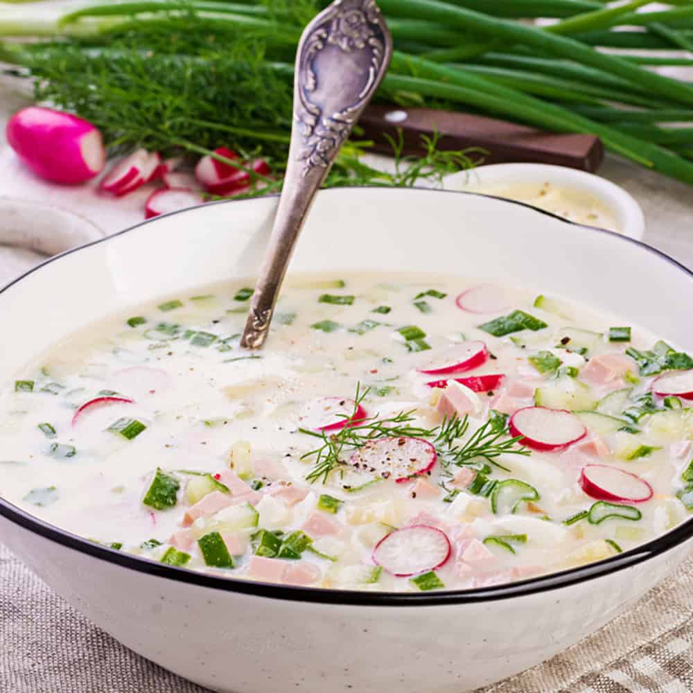 Creamy Indian coconut soup with radishes and herbs, served at Crown Indian Cuisine Windang.