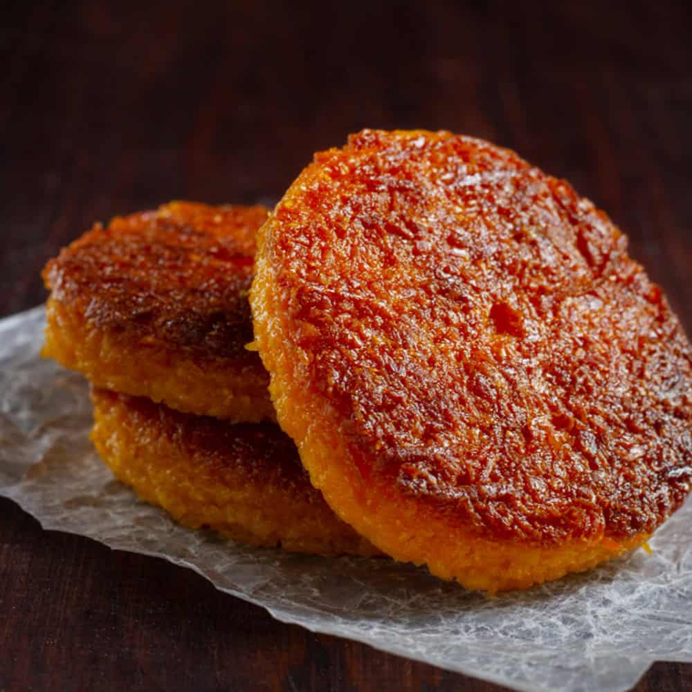 Crispy Indian fried aloo tiki with spices and herbs.