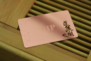 Rose Gold Metal Cards