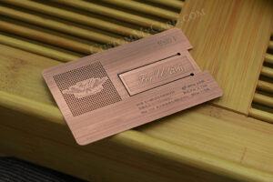Copper Finish Metal Cards
