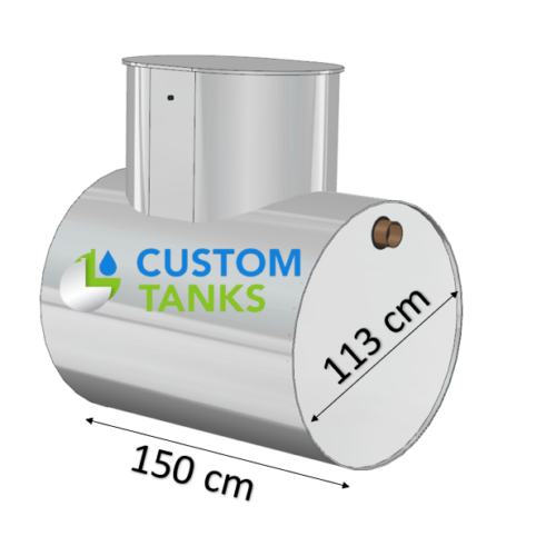 Stație de epurare a apei menajere OBR 1500 L ,ecologică, produsă de Custom Tanks.