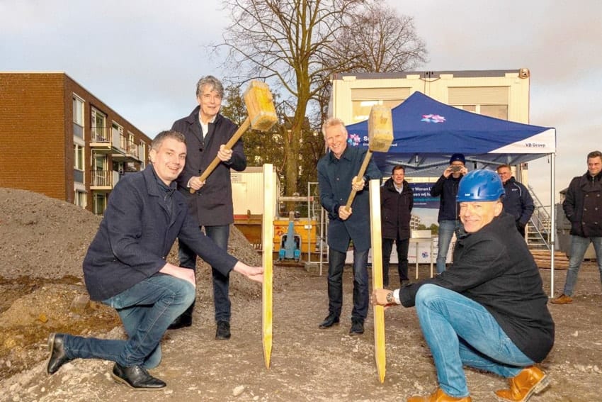 the construction of a CVO Group social housing development officially started in Maastricht