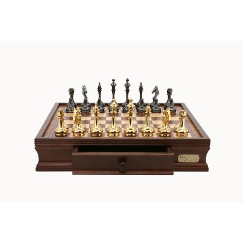 Dal Rossi Chess Set 16", with Brass Cap Staunton chessmen