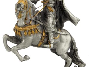 Dal Rossi Pewter Knight Holding Gun All Pewter Figurines height from 110mm to 160mm