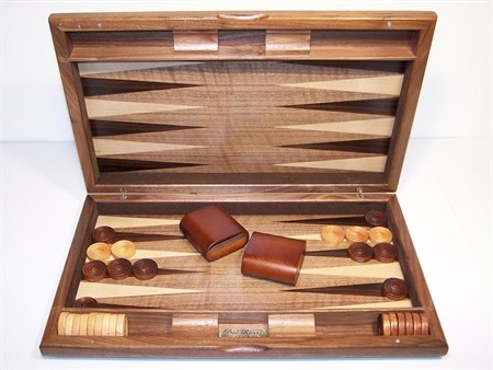 Dal Rossi Italy Walnut Burl Backgammon 15" - Image 2