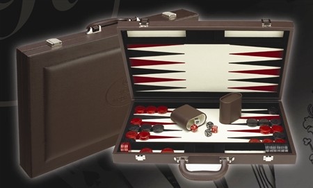 Dal Rossi Brown Backgammon 18" PU Leather - Image 2