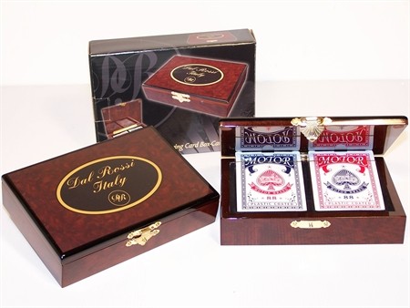 Dal Rossi card box wood with 2 packs of Playing cards one Card BOX only