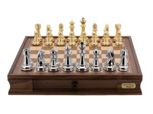 Dal Rossi Italy Gold & Silver Chess Set 20"