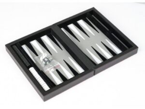 Dal Rossi Italy Black Backgammon 9" PU Leather