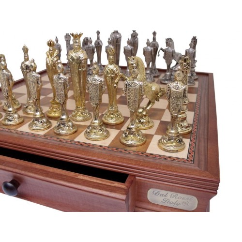 Dal Rossi Italy, “Renaissance” Chess Set on Dal Rossi 50cm (20”) Chess Box - Image 3
