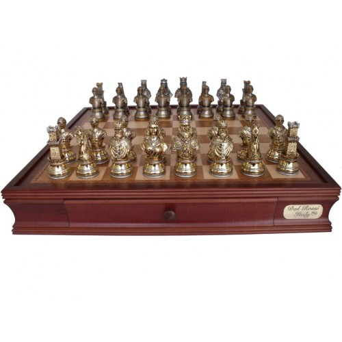 Dal Rossi Italy Medieval Warriors Chess Set with Drawers 20" - Image 2