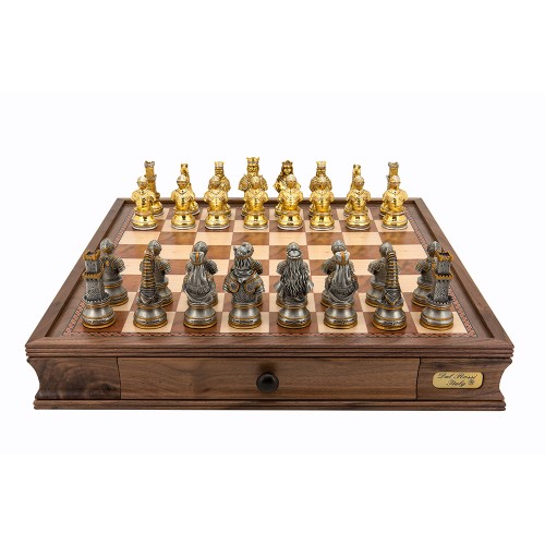 Dal Rossi Italy Medieval Warriors Chess Set with Drawers 20" - Image 4