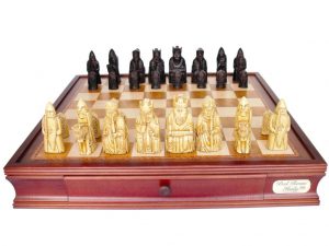 Dal Rossi Italy Isle of Lewis Chess Set with Drawers 20"