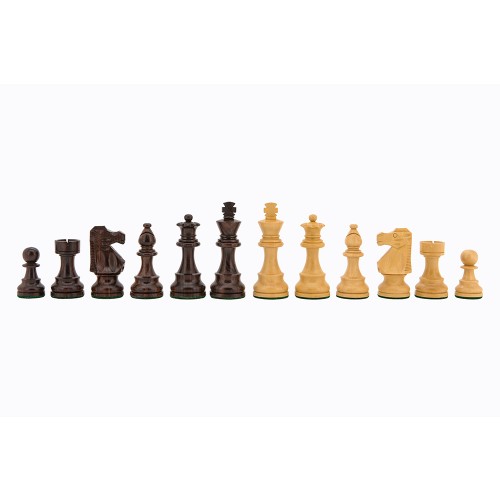 Dal Rossi Chess Pieces - French lardy, Boxwood/Sheesham95mm Wood Double Weighted