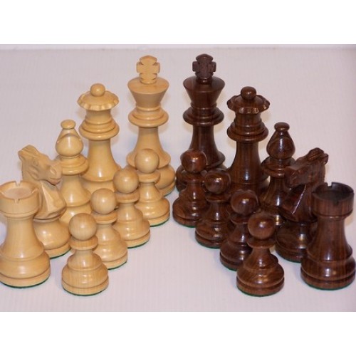Dal Rossi Chess Pieces - French lardy, Boxwood/Sheesham95mm Wood Double Weighted - Image 2
