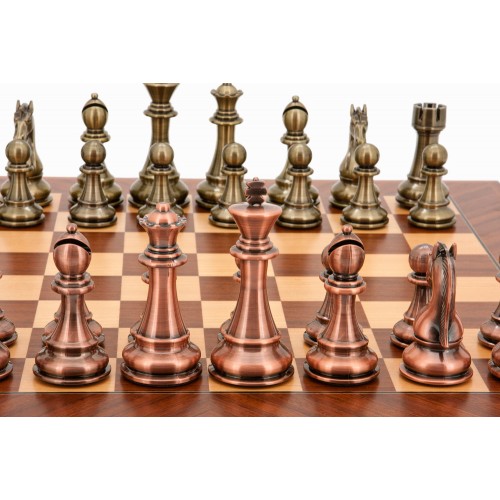 Dal Rossi Italy Chess Set, 50cm Board With Bronze and Copper Weighted Chess Pieces (101mm) - Image 2