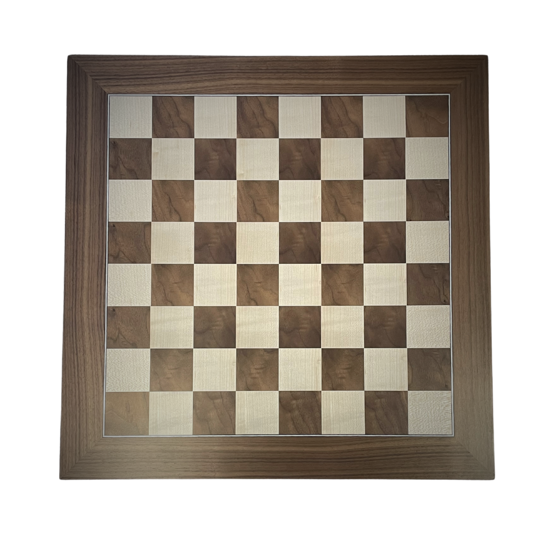 Dal Rossi Italy Walnut Inlaid Chess Board, 50cm