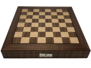 Dal Rossi Chess Box Walnut Inlaid 20" With Compartments