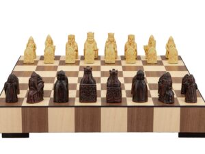 Dal Rossi Italy Isle of Lewis Chess Set with Drawer 14"