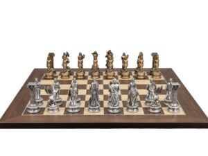 Dal Rossi Italy European Warriors on a Palisander / Maple, 50cm Chess Board