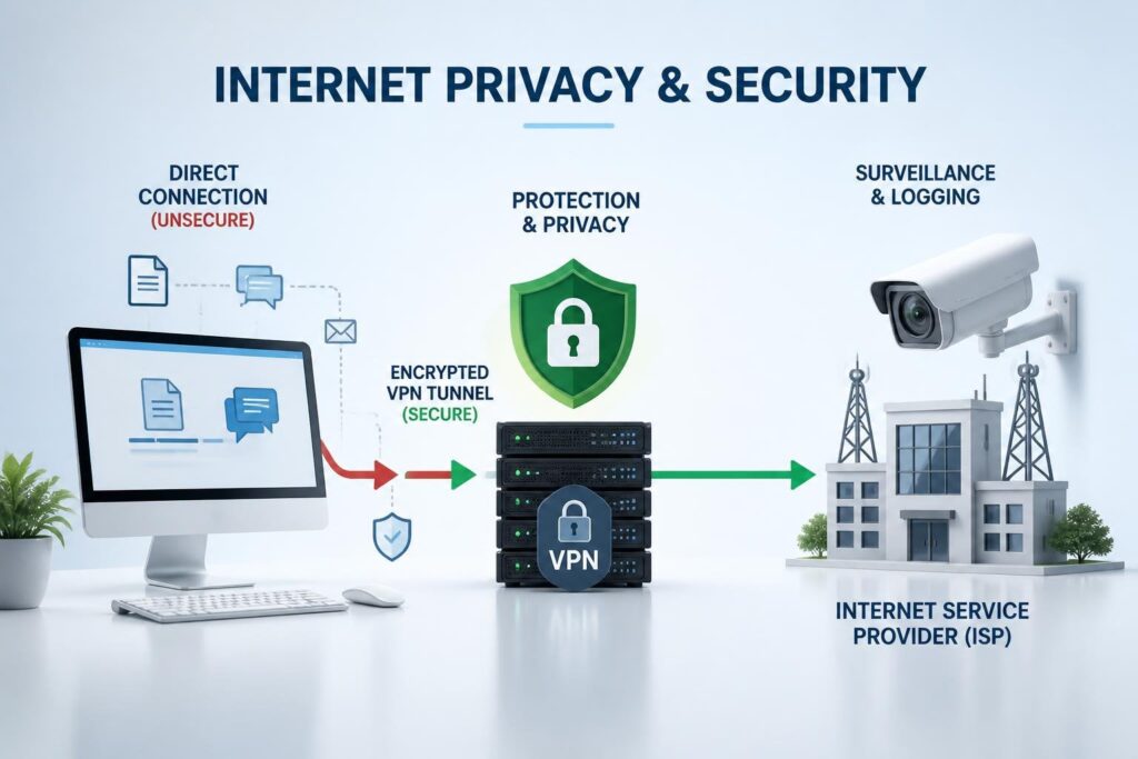 a vpn shifts trust away from your isp to a secure third party